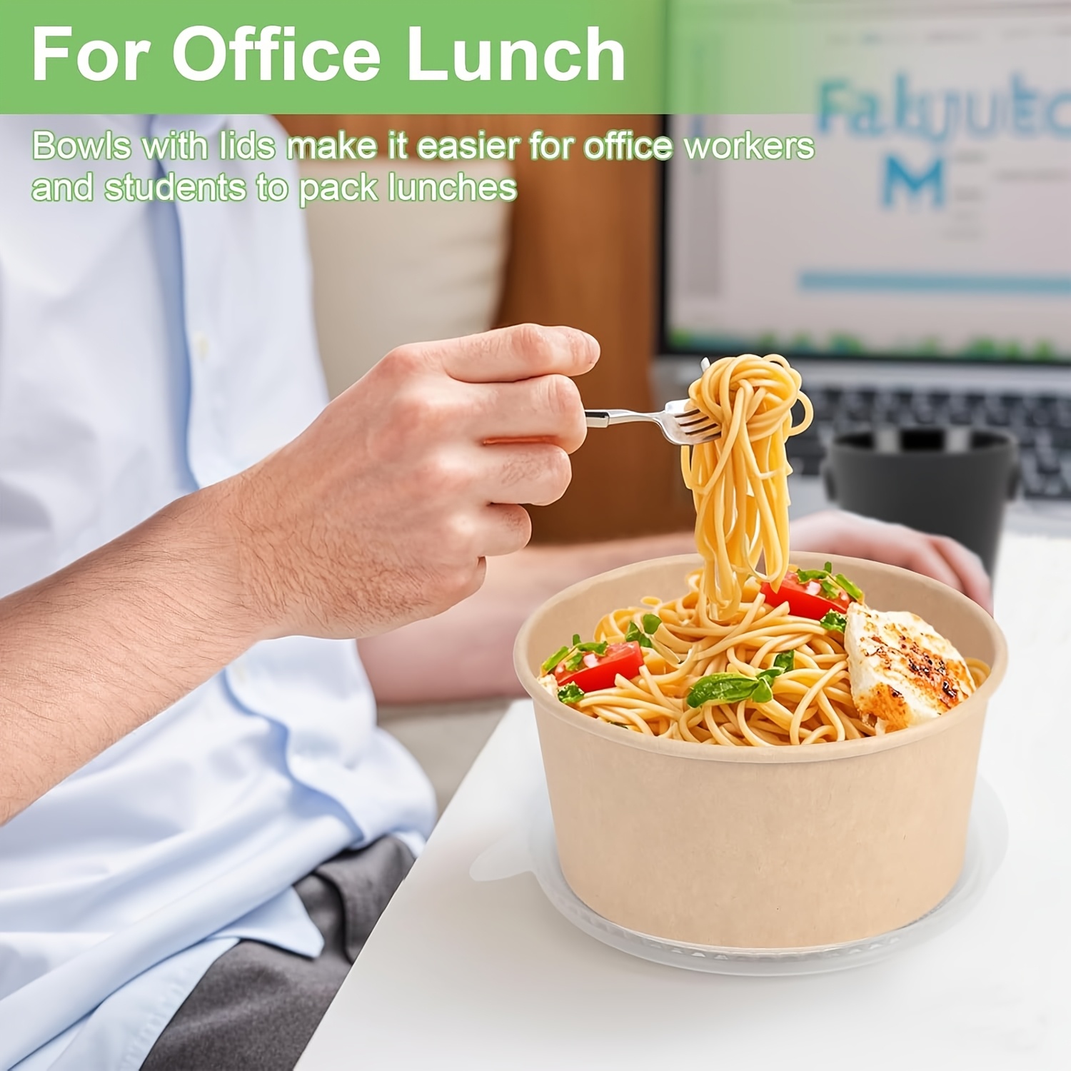 25オンス/750ml 25/50個入り 蓋付き紙ボウル、使 - Food Storage Bowls のレビューと価格