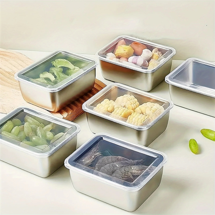 1/3/5 個ステンレス鋼食品収納ボックス鮮度保持ボックス蓋 - Food Storage Bowls のレビューと価格