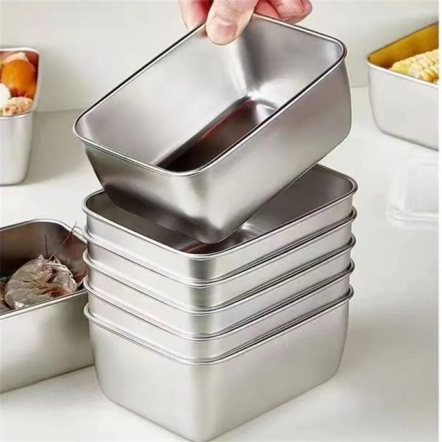 1/3/5 個ステンレス鋼食品収納ボックス鮮度保持ボックス蓋 - Food Storage Bowls のレビューと価格