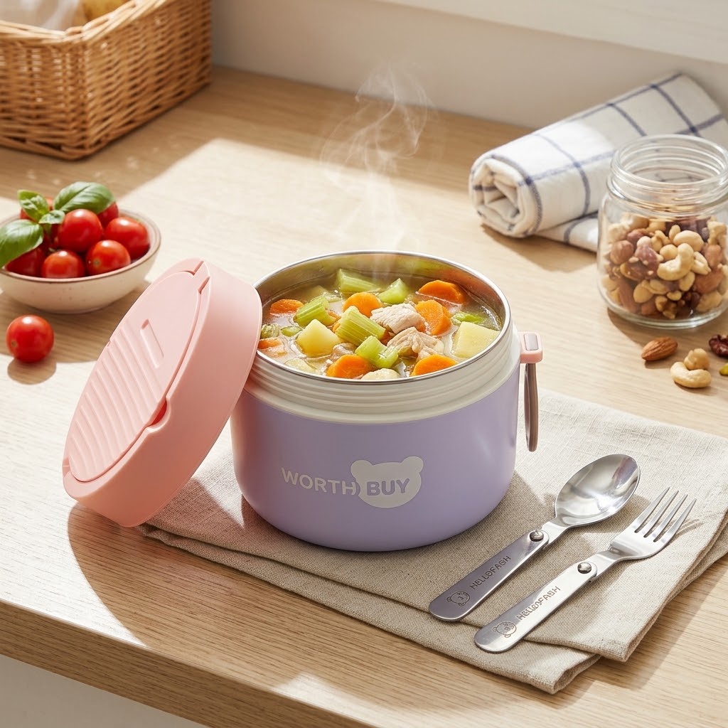 304ステンレス製保温ランチボックス 子供用学校弁当箱 電子 - Food Storage With Scoop のレビューと価格