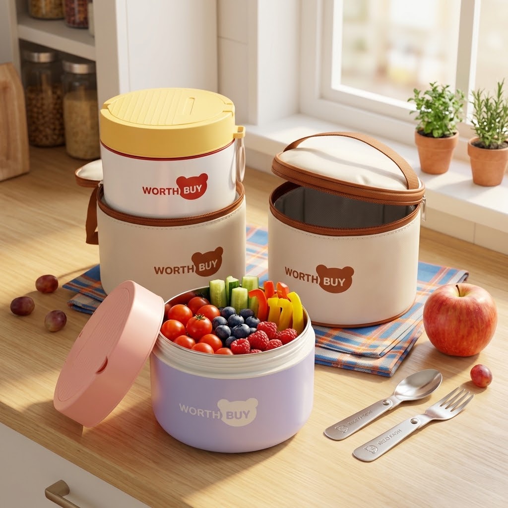 304ステンレス製保温ランチボックス 子供用学校弁当箱 電子 - Food Storage With Scoop のレビューと価格
