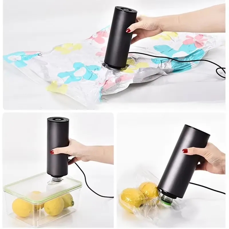 2in1ポータブルエアバキュームマシンミニインフレーターエア - Food Storage Bag のレビューと価格
