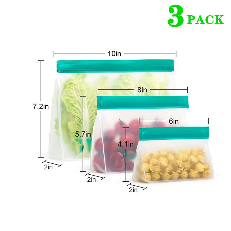 食品保存用の再利用可能なジップロックシリコンバッグ,アップグ - Food Storage Silicone Bags のレビューと価格