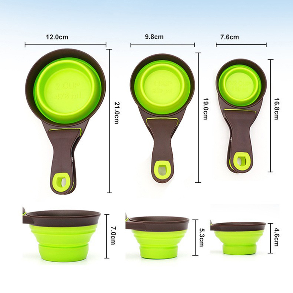 携帯用折りたたみ式シリコンペットフードスクープ計量カップ、バ - Food Storage With Scoop のレビューと価格