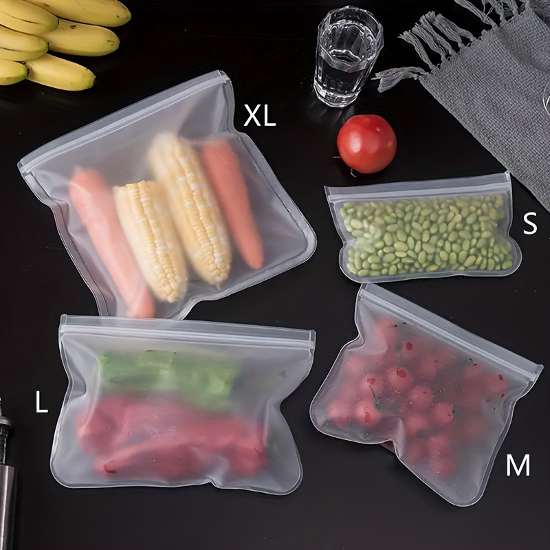 4個入りシリコン製食品保存容器、漏れ防止容器、再利用可能なス - Food Storage Silicone Bags のレビューと価格