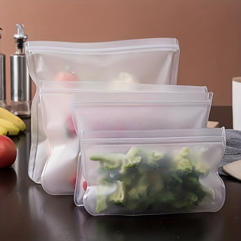 4個入りシリコン製食品保存容器、漏れ防止容器、再利用可能なス - Food Storage Silicone Bags のレビューと価格